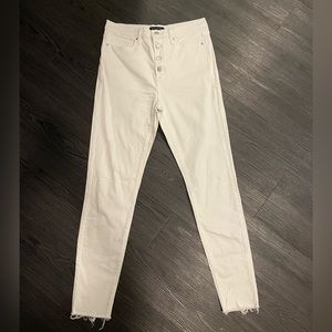 Banana Republic White High Rise Skinny Jeans